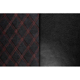Lampa Mirian, coprisedile in Skeentex e suede trapuntato - Nero/Rosso 97853