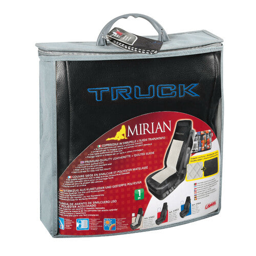 Mirian-Lampe, Skeentex- und gesteppter Wildledersitzbezug – Schwarz/Blau