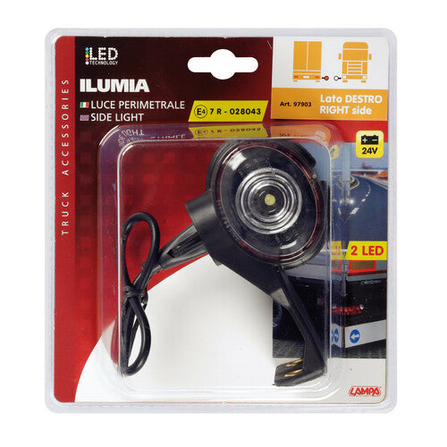 Lampa Ilumia, luce perimetrale a 2 Led, 24V - Attacco L - Destra 97903