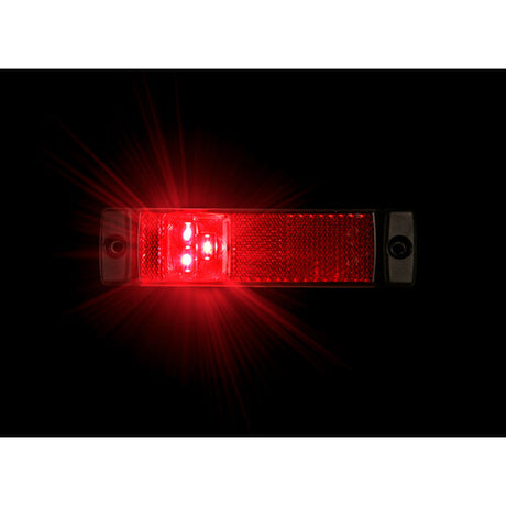 Lampa Luce supplementare a 3 Led con catarifrangente - 24V - Rosso