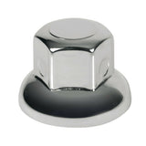 Lamp Set of 10 polished stainless steel wheel bolt covers - 32 mm