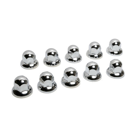 Lamp Set of 10 steel bolt covers, round head - 33 mm