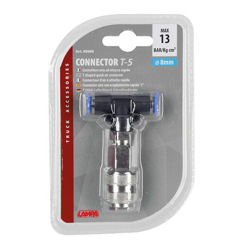 T-5 lamp, quick-release air connector, 8 mm