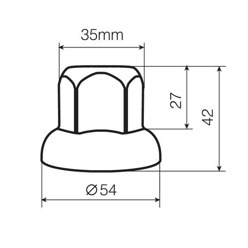 Lampa Set 40 copribulloni in acciaio inox -  32 mm