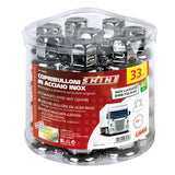 Juego de 40 tapas para pernos de acero inoxidable pulido (33 mm) 8032 98032