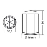 Lampa Set 10 copribulloni in ABS -  33 mm - Cromo 98049