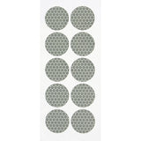 Lamp Set of 10 Reflective Stickers 27 mm - White