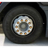 Lamp Set of 10 Reflective Stickers 27 mm - White