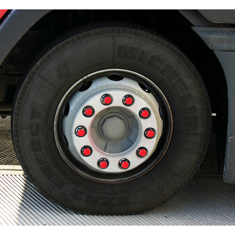 Lampa Set 10 adesivi catarifrangenti  27 mm - Rosso