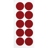 Lampenset mit 10 reflektierenden Aufklebern 27 mm - Rot 98056