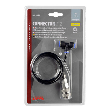 Lampa T-2, connettore aria ad attacco rapido  6 mm, con prolunga 50 cm