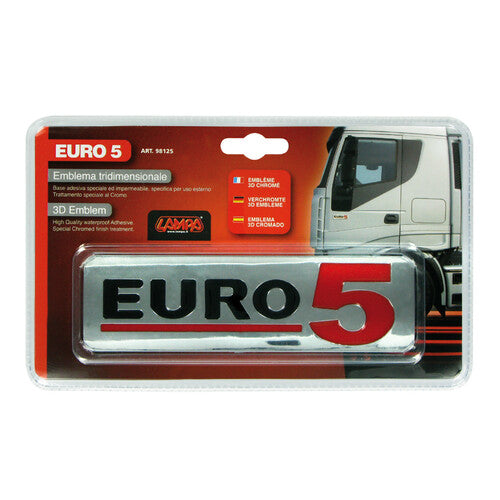 Lámpara con emblema anticontaminación cromado 3D - 170 x 50 mm - Euro 5 98125