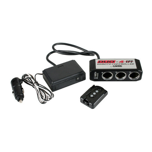 Lampa Duo-4, presa corrente tripla, USB, telecomando, 24V 98137