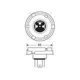 24V Lampe, asymmetrisches Doppellicht - R2 - 50/55W - P45t - 1 Stück - Karton 98202