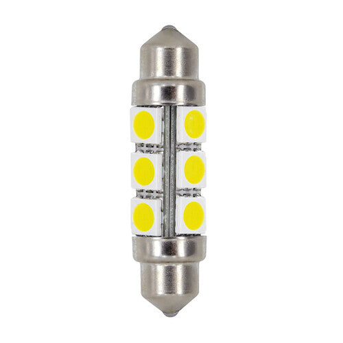 Hyper-Led 36 12 SMD x 3 chips 11x41 mm SV8,5-8 2 uds. Blanco pol. dp. 98273