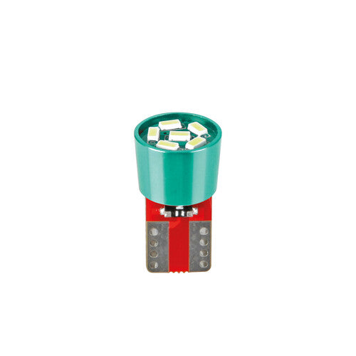 Piloto 24-30V Led serie 6 Led SMD T10 W2,1x9,5d 2 uds Sobre Verde res. inc.