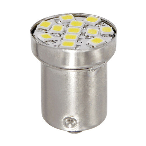 24/28V Hyper-Led 12 12 Smd x 1 chip R5W BA15s 1pz Scatola Bianco Doppia polarità