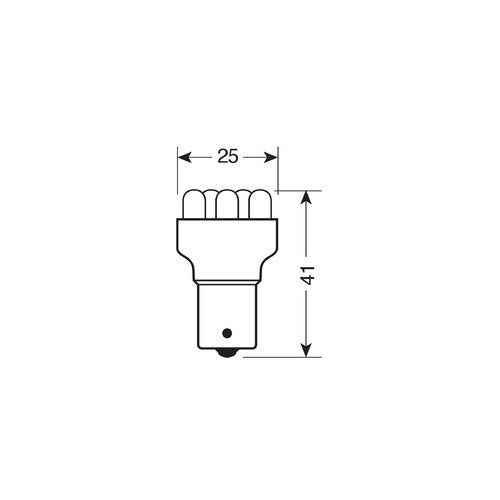 24V Multi-Led Lamp 5 Led - (R10W) - BA15s - 1 pc - Box - White
