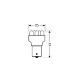 24V LED-Mehrfachlampe mit 5 LEDs (R10W) – BA15s – 1 Stück – Verpackung – Weiß 98314