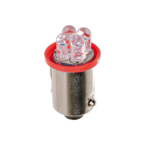 Lampa 24V Micro lampada 4 Led - (T4W) - BA9s - 2 pz - D/Blister - Rosso 98333
