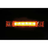6 LED Clearance Light, 24V - Orange