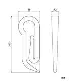 Lampa Gardinenhaken - G-5 - 25 Stück 98641