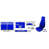 Melissa Microfiber Truck Curtain and Seat Cover Set - Blue