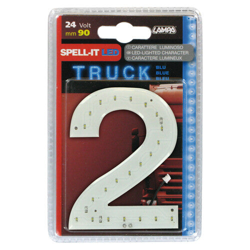 Lampa Spell-It Led, 90 mm, 24V - Blu - 2