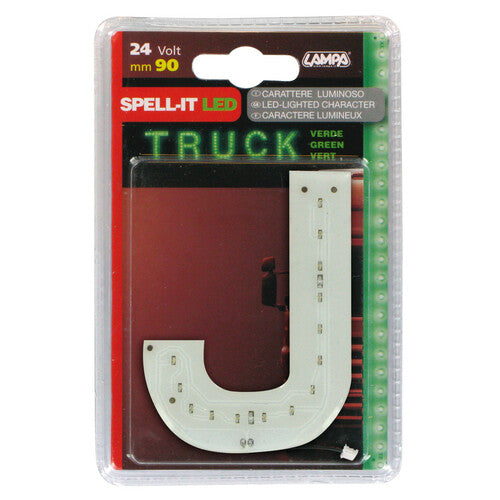 Lampa Spell-It Led, 90 mm, 24V - Verde - J 98818