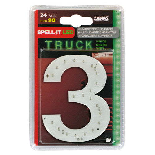 Lampa Spell-It Led, 90 mm, 24V - Verde - 3 98837