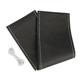 Lampa Premium Truck Leather Steering Wheel Cover - M - 44/46 cm - Black/Silver