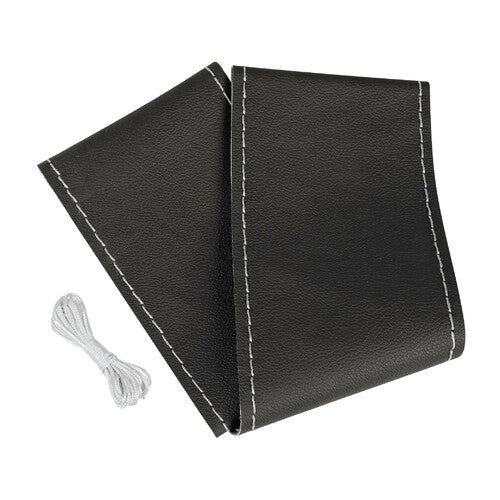 Lampa Premium LKW-Lenkradbezug aus Leder - M - 44/46 cm - Schwarz/Silber 98884