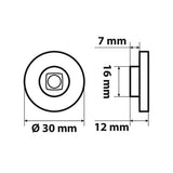 Pair of 1 LED side marker lights, 24V - Orange