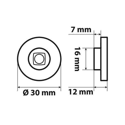 Paar LED-Seitenmarkierungsleuchten, 24 V – Orange 98928