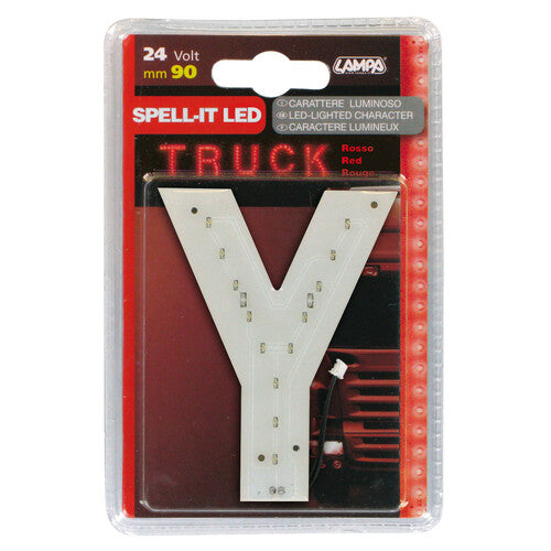 Lampa Spell-It Led, 90 mm, 24V - Rosso - Y