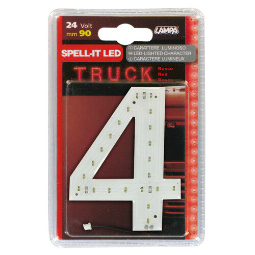 Lampa Spell-It Led, 90 mm, 24V - Red - 4