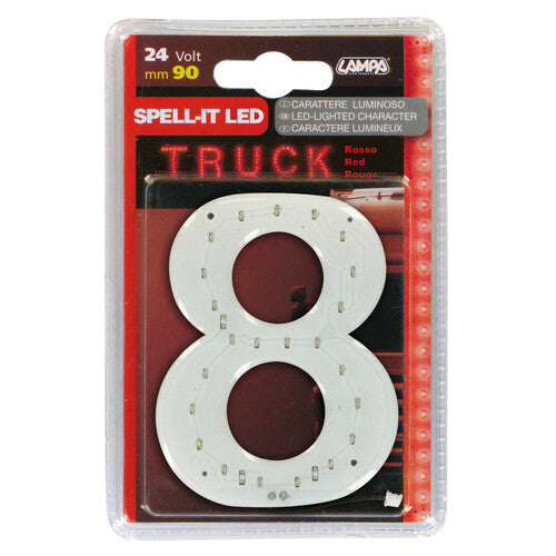Lampa Spell-It Led, 90 mm, 24V - Rosso - 8 98963