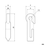 Ganchos para cortina Lampa - G-6 - 25 piezas 99000
