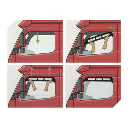 Mosquitera, mosquitera a medida para ventanas de camión - compatible con Mercedes Actros MP4 (09/11>09/19) - Mercedes Actros MP5 (10/19>) - Mercedes Actros MP5 F (11/21>) - Mercedes Actros MP5 L (11/21>) ATS302023