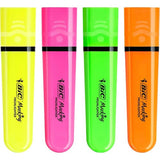 Bic Highlighter Flat, resaltadores fluorescentes, paquete de 4 colores BIC517952