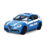 Coches de policía Burago, Alfa Romeo Giulia / Stelvio surtido, Burago, escala 1:24, caja expositora