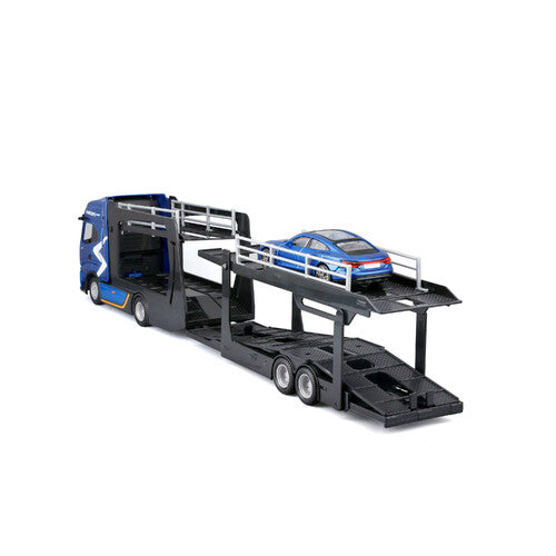 Burago Iveco S-Way portacoches con Audi RS E-Tron, Burago, escala 1:43