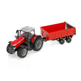 Tractor agrícola Burago con remolques surtidos, Burago, escala 1:43