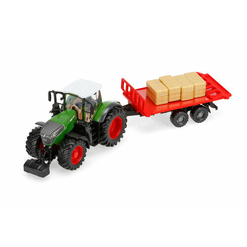 Tractor agrícola Burago con remolques surtidos, Burago, escala 1:43