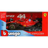 Coches de F1 Burago, Ferrari Hamilton en pruebas en Fiorano, Burago, escala 1:43