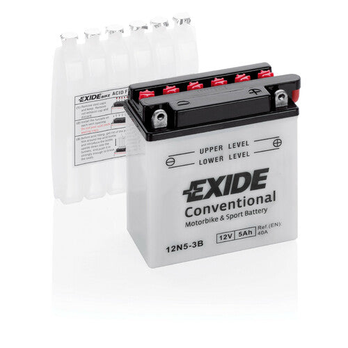 Exide 12V Batterie - Exide Fahrradbatterie (konventionell) - 5 Ah - 40 A