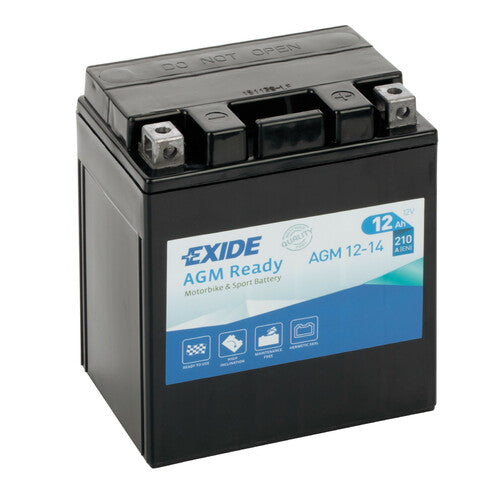 Exide AGM1214 Motorradbatterie 12V AGM Ready 12 Ah 210 A
