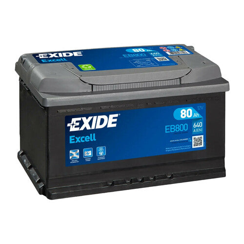 Batería Exide 12V - Exide Excell - 80 Ah - 640 A - L04