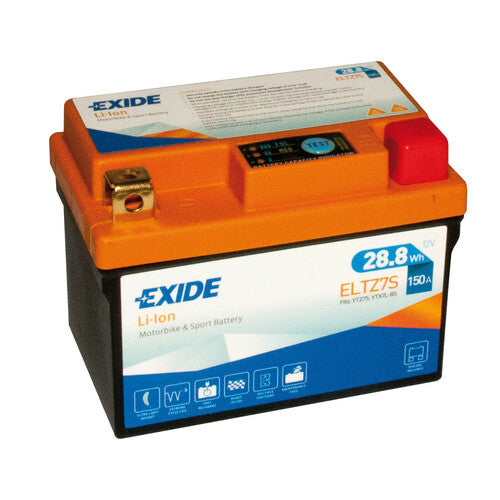 Batería de litio para motocicleta Exide ELTZ7S, 12 V, Li-Ion LiFePo4, 28,8 Wh, 150 A