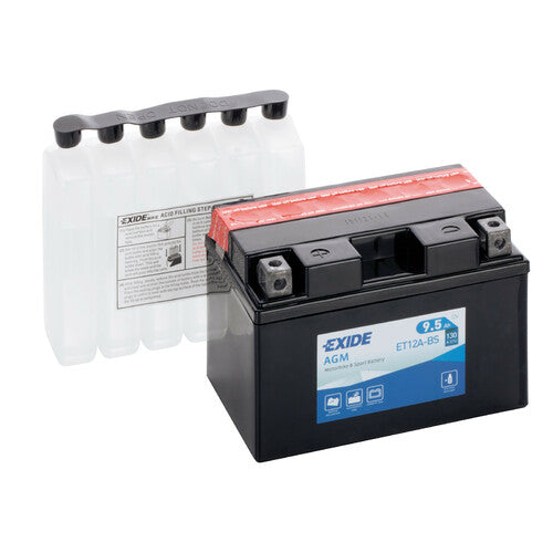 Batería Exide de 12 V - Exide Bike AGM - 10 Ah - 130 A